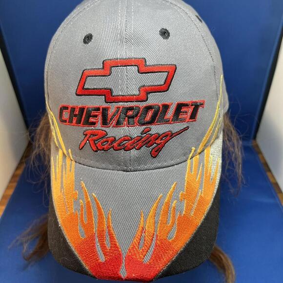 Chevrolet Racing Gray Cap with Flames - Picture 3 of 6
